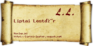 Liptai Lestár névjegykártya
